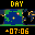 Day & Night running on a 32×32 LED panel