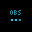 OBS Status running on a 32×32 LED panel
