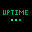 Uptime Monitor running on a 32×32 LED panel